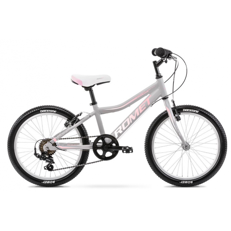 Detský bicykel 20" Romet Jolene Kid 1 sivo-ružový hliníkový 10" 